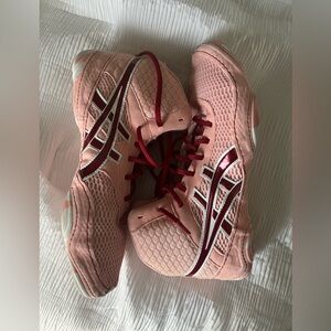 Light Pink Asics Wrestling Shoes